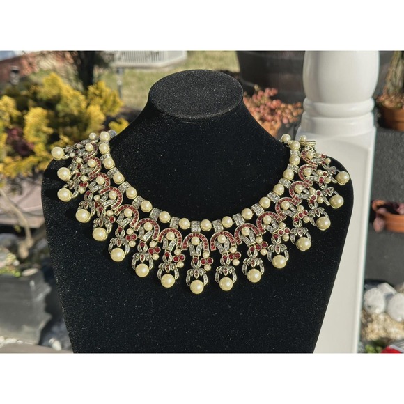 NEW Heidi Daus "Masterful Combination of Color" Crystal Drop Link Necklace - Picture 4 of 5